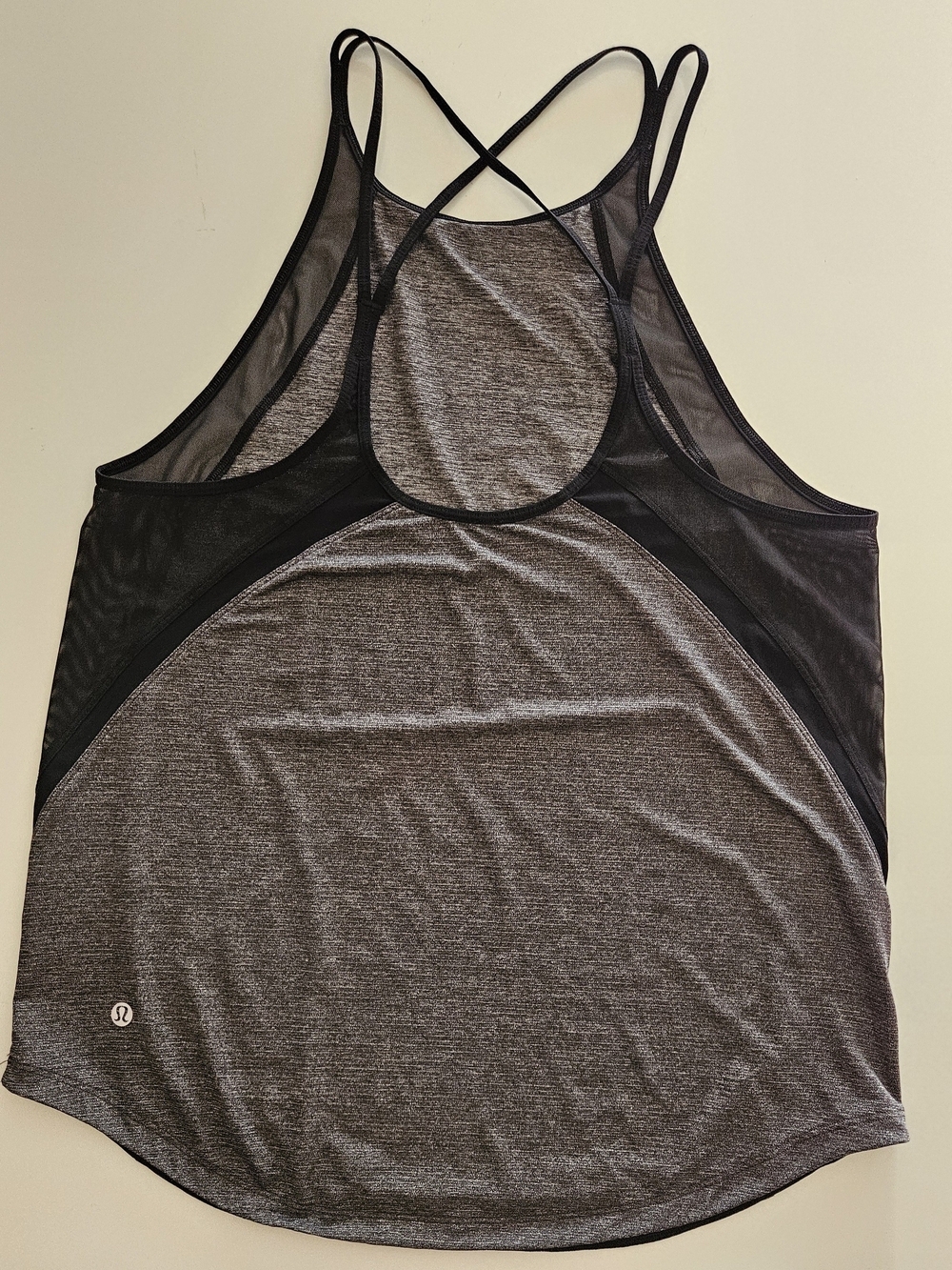 lululemon athletica Women's Gray Mesh-Back Tank Top